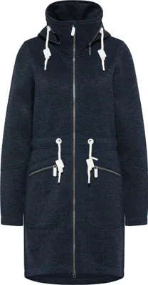 Immagine prodotto di ICEBOUND Cappotto da donna in pile lavorato a maglia - blu navy melange, XS