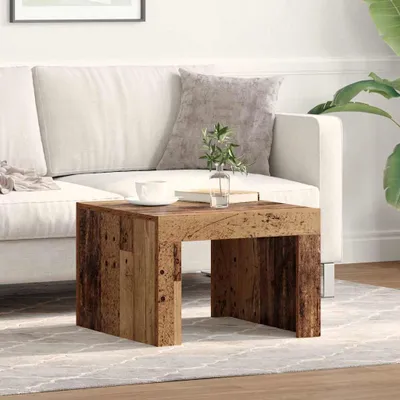 Zdjęcie produktu dla Maison Exclusive – stolik kawowy ze starego drewna 50 x 50 x 35 cm Materiał drewnopochodny