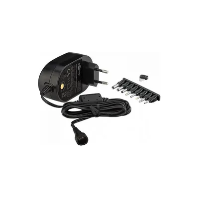 Immagine prodotto di Alimentatore universale 3-12 V, 27 W, 2,25 A, 8 adattatori, CC, nero