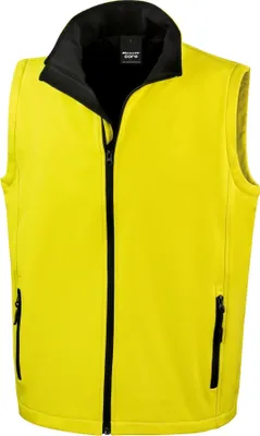 Produktbild von Result Core Herren Softshell Bodywarmer / Gilet RW3699 (M) (Gelb/Schwarz)