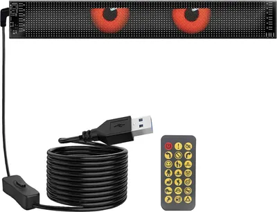 Produktbild von Bunte Augenlampe, flexibler weicher Bildschirm für Fenster, DIY, dynamische LED-Leuchten, Smartphone-Steuerung, wasserdichte LED-Augen für Autofenster