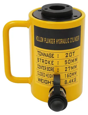 Obrázek produktu pro Hydraulický válec, nosnost 20 tun, ergonomická rukojeť, ŽLUTÁ barva