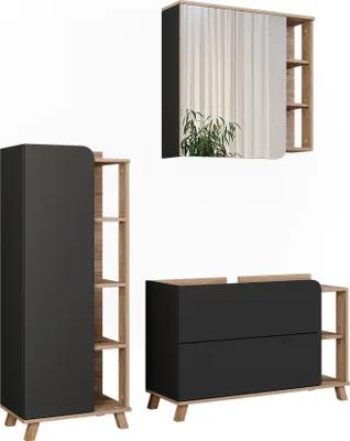 Obrázek produktu pro Koupelnový nábytek Vicco Karen Sonoma/antracit 3 díly, Model 55432