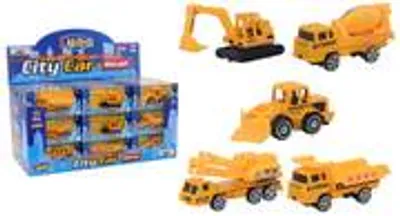 Produktbild von Luna Baufahrzeuge-Set City Car 6-tlg. Metall DIE-CAST Fahrzeuge Maßstab 1:64 +3J