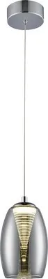 Produktbild von LED Pendelleuchte 5W 500 lm 3000 K Ø 11,5 cm chrom/rauchglas
