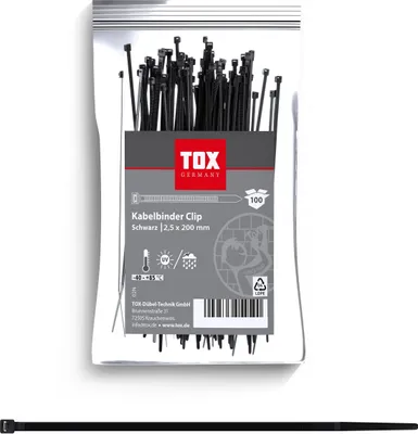 Productafbeelding van TOX 099600022 100 TOX Kabelbinder Clip schwarz