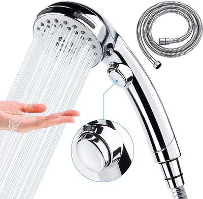 Productafbeelding van Famanu handdouche - Ergonomisch, hoge druk, roestvrij staal - Wellness, spa, duurzaam