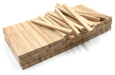 Immagine prodotto di Set di 80 blocchi di legno per progetti fai-da-te