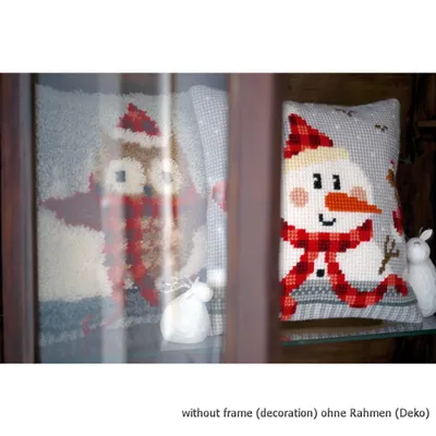 Produktbild von Auslaufmodell Vervaco Knüpfkissen "Weihnachtseule"