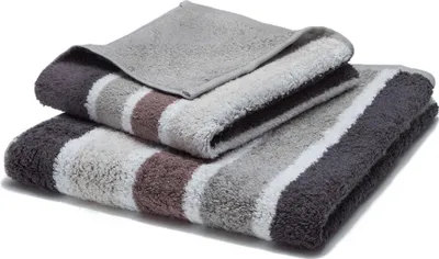 Produktbild von grace grand spa Handtuch Premium in gestreifter Optik Grau One Size
