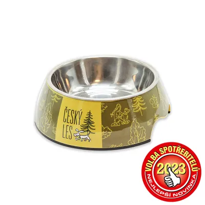 Obrázek produktu pro Akinu ČESKÝ LES melaminová miska s nerez vložkou M 800ml zelená