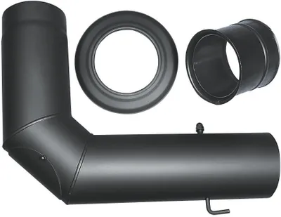 Zdjęcie produktu dla Zestaw przyłączy kominowych BERTRAMS Ø150mm czarny 3-częściowy