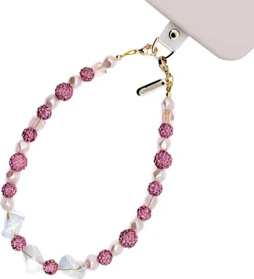 Produktbild von Crong, Handyband mit rosa Perlen und Kristallen, Rosa