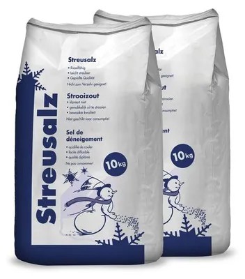 Produktbild von Streusalz 20 kg, Deutsches Steinsalz, Korngröße 0-5mm, hochwirksam, für Handstreuung & Streuer mit Förderschnecke