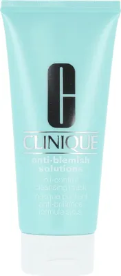 Produktbild von Clinique Anti-Blemish Solutions Oil-Control Cleansing Mask, Reinigungsmaske, Mischhaut, trockene Haut, normale Haut, ölige Haut, Empflindliche Haut, Nasse Haut, Anti-Makel, Anti-Glanz, Tube, - Apply evenly to clean skin. Avoid eye area. Wait 5 minutes. Rinse off thoroughly with warm water., 100 ml
