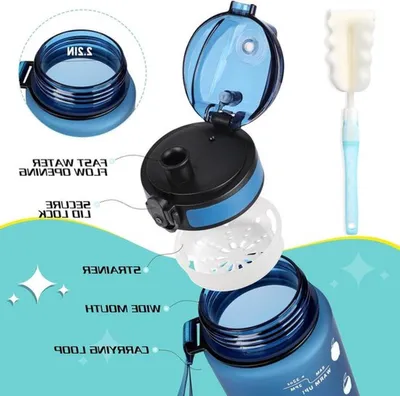Sportliche Wasserflasche von 1 Liter, Hauptbild