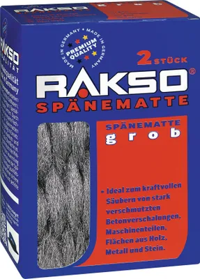 Produktbild von RAKSO Stahlwolle Spänematten Sorte Grob 1 x 2 Stück