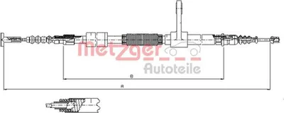 Produktbild von METZGER Handbremsseil Seilzug Feststellbremse für ALFA ROMEO 147 (937) Hinten Links 251.34
