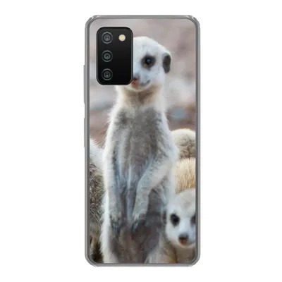 Produktbild von MuchoWow® Handyhülle Schutzhülle Hülle für Samsung Galaxy A03s Neugierige Erdmännchen Silikon Softcase Handy Hülle - Schutz