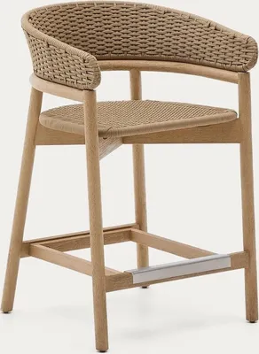 Produktbild von 2er Set Hocker Arinella aus massivem Teakholz