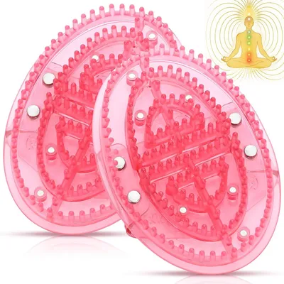 Produktbild von 2er-Set Meridian-Massagebürsten,magnetische Ganzkörperbürste, Beauty-Salon Massagewerkzeug,SPAGanzkörpermassagegerät, Entspannungsmassagegerät (rosa)