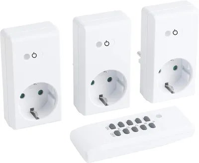 Immagine prodotto di Set prese wireless - 4 pezzi - 1100 W - Telecomando - 30 m