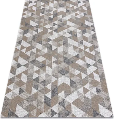 Produktbild von Teppich CASA ÖKO SISAL Boho  Dreiecke 2816 sahne / taupe beige 172x270 cm