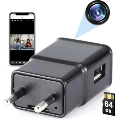 Zdjęcie produktu dla Ładowarka do Mała kamery USB iUni IP1000, Wi-Fi, 64GB, Full HD, podgląd na żywo w telefonie