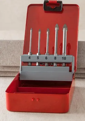 Produktbild von Kraft Werkzeuge Glas- /Keramik- / Fliesenbohrer 5tlg.
