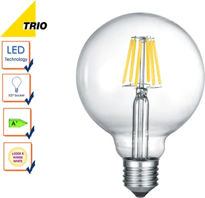 Zdjęcie produktu dla FILAMENT-LED E27, 6 W, 600 lumenów, 3000 kelwinów, ciepła biel
