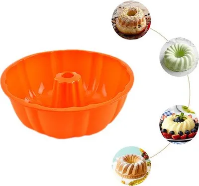 Immagine prodotto di Stampo da forno in silicone antiaderente arancione