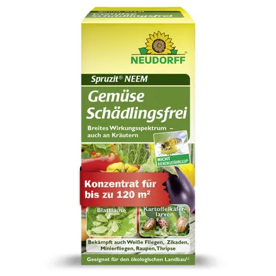 Produktbild von Neudorff Spruzit NEEM GemüseSchädlingsfrei 30ml mit Neem-Extrakt bekämpft Raupen, Käfer und Blattläuse