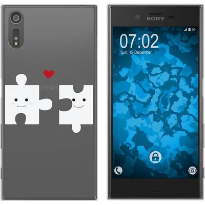 Produktbild von PhoneNatic Case kompatibel mit Sony Xperia XZs Silikon-Hülle in Love Herz M1