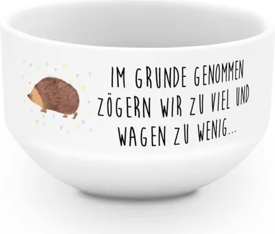 Produktbild von Mr. & Mrs. Panda schale Igel Herzen - Weiß - Geschenk, Schüssel, Leben, Liebe, reisschale, Gute Laune, Obstschale, Vertrauen, Suppenschüssel, porzellanschüssel, Herz