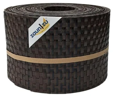 Produktbild von Sichtschutzstreifen zaun|zu RATTAN 10x Einzelstreifen 2,55m für Doppelstabzaun Schwarzbraun 10x 2,55m