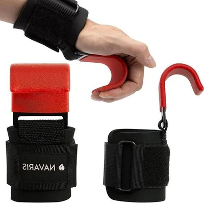 Produktbild von Famanu Lifting Straps für Krafttraining - 2x Handgelenkshaken für Fitness und Gelenkschutz - Schwarz