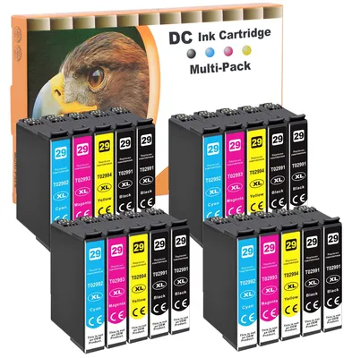 Image de Cartouches d'encre compatibles D&C 20, compatibles avec les modèles Epson 29 et 29XL, pour les imprimantes Epson Expression Home XP-340, XP-342, XP-345, XP-352, XP-355, XP-430, XP-432, XP-435, XP-440, XP-442, XP445, XP452, XP455 et XP235