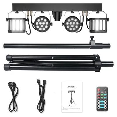 Zdjęcie produktu dla Światło sceniczne LED RGBW - Światło sceniczne DMX - 60 W - Kąt świecenia 25° - Efekt wiązki światła - DMX512 - Czarny - Bez torby