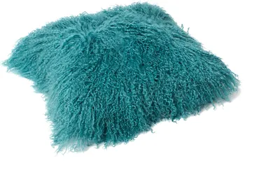 Produktbild von Tibetlamm Kissen Kissenbezug (ohne Inlet) JAY102 Türkis 40x40cm