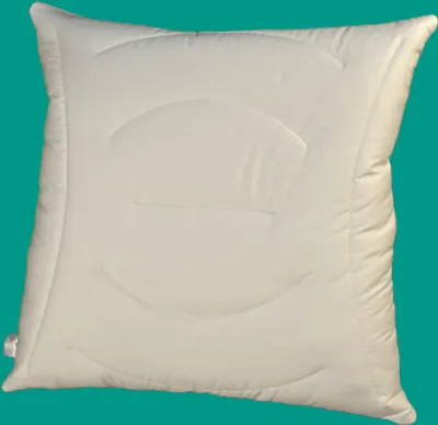 Produktbild von Kopfkissen 80x80 Merino Wolle Zirbe Schlafkissen Premiumsatin