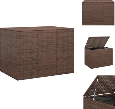 Immagine prodotto di vidaXL Scatola per cuscini da giardino in rattan PE 145x100x103 cm Marrone - Scatole da giardino