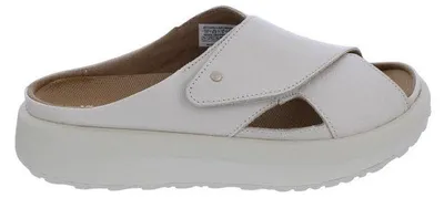 Produktbild von Joya Pantolette Alicante Light Beige JY131A, Glattleder, Klettverschluss, Senso-Sohle, Fußbett zum Wechseln 40