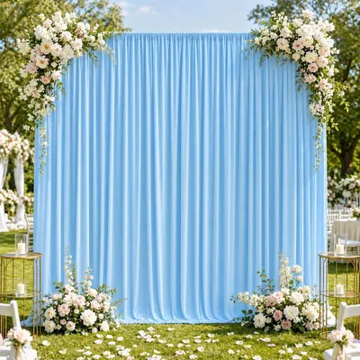 Imagen del producto de Juego de 2 cortinas de tul decorativas, medidas 150 x 300 cm