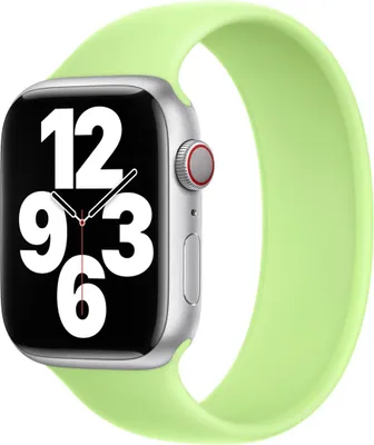 Image de Apple Solo Strap en silicone pour l'Apple Watch | 38/40/41/42 mm - Taille 6 - Sprout Green