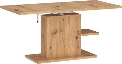 Produktbild von Couchtisch >CORTADO< höhenverstellbar bis 73cm, in Artisan Eiche Nachbildung - 110x55/73x65cm (BxHxT)