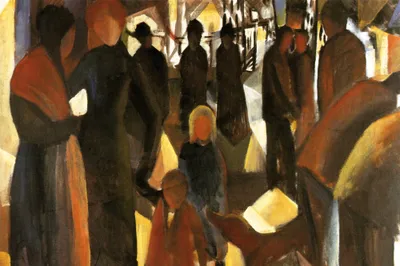 Produktbild von August Macke Kunstdruck Bild - Abschied, 1914 (80 x 120 cm)