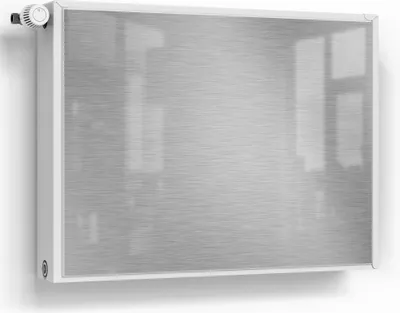 Produktbild von DEQORI Magnetmatte Heizung Standard 80x60 cm 'Gebürsteter Stahl' Magnetfolie