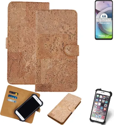 Produktbild von K-S-Trade Hülle kompatibel mit Motorola Moto G 5G  Kork Handyhülle Cover  Schutzhülle TPU Case Bumper in Hellbraun, (1x)