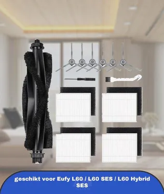 Produktbild von 13-teiliges Zubehnset für Roboterstäuberdüsen, Zubehör, Ersatzteile, 1 Hauptbürste, 4 HEPA-Filter, 6 Seitenbürsten, 1 Reinigungszubehör, 1