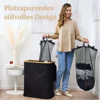 Obrázek produktu pro HENNEZ 15933, Koupelnový organizér, Černá, Bamboo, 140 kg, Německo